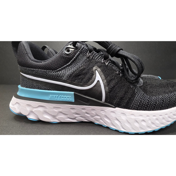 Nike React Infinity Run Flyknit 2 Women Shoes Anthracite Ghost Black Size 6.5 B - Picture 7 of 12